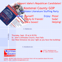 Idaho Republican Candidate Stuffing Party Information by the Kootenai County Republican Central Committee