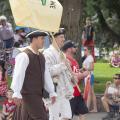 Republicans in colonial garb carry a Gadsden "Don't Tread on Me" flag at the American Heroes Parade in Kootenai County - Photo courtesy of 29k Productions